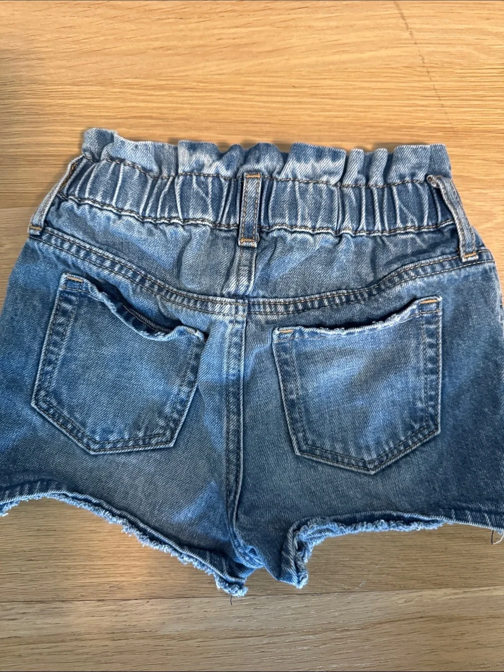 GAP Light Blue Denim Shorts with Embroidered Minnie Accent